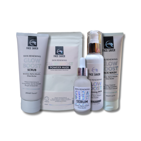 GLOW BOOST FACE WASH, SCRUB, MASK, SERUM & FACE WASH