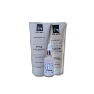 FACE SAVER GLOW BOOST SERUM, SCRUB AND FACEWASH