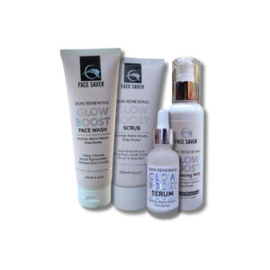 FACE SAVER GLOW BOOST FACE WASH, SCRUB, CLEANSER & SERUM
