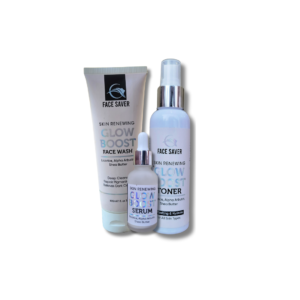 FACE SAVER GLOW BOOST SERUM, SCRUB AND TONER