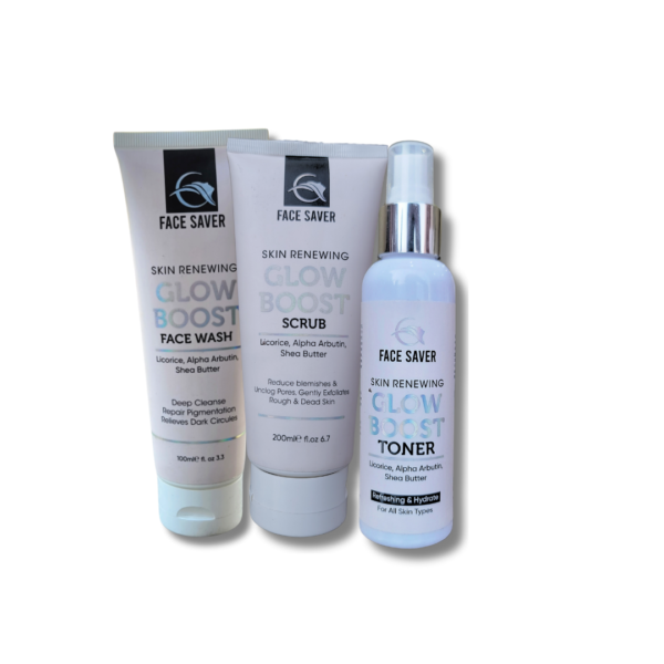 FACE SAVER GLOWO BOOST FACE WASH, SCRUB & TONER